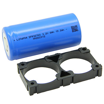 Аккумулятор LiFePO4 32700 6ah 3,2v с холдером